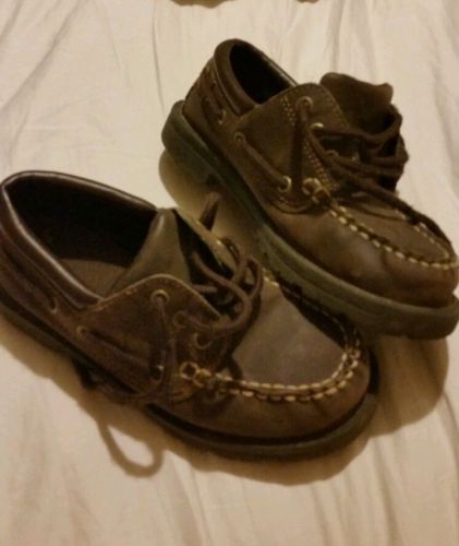 Leather brown George shoes boys size 1