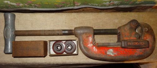 Ridgid Heavy Duty No.2 Pipe Cutter. 1/8&#034;- 2&#034; Great Condition/Replacement Cutters