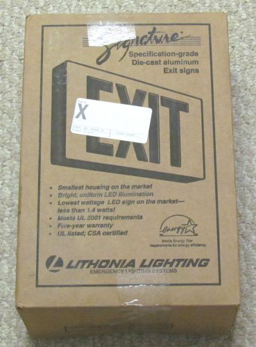 NEW Lithonia LED Exit Sign Signature Spec Grade Die-Cast Aluminum 283059 Red