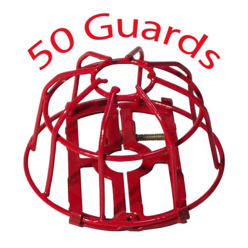 Fire Sprinkler Head Guard:  Red Two Piece: 50 of $2.10/ea