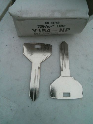 Taylor by ilco key blanks chrysler y154 hpl89 lot of 10 for sale