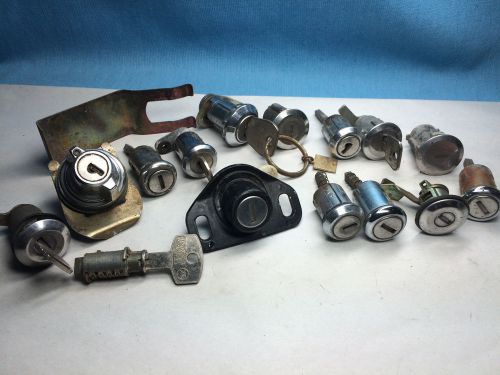 Import Door and Trunk Locks set of 15 For Parts,  5 have single key