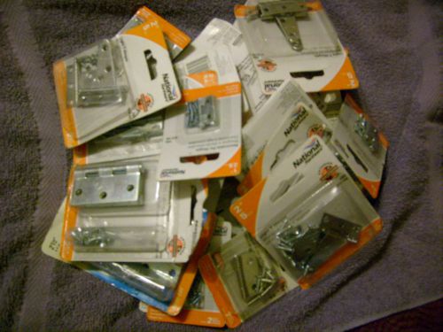 NATIONAL HINGES LOT OF 24 ASSORTED NEW CABINET &amp; OTHER USES