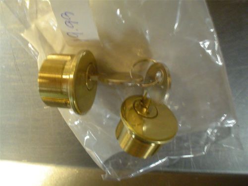 2 ct. lot brass lock cylinder with keys 1154 mailbox lock
