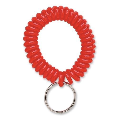 LOT OF 3 MMF Cool Coil Wrist Key Ring - Plastic  - Red