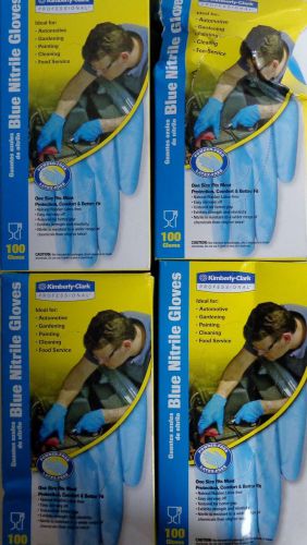400 Professional Blue Nitrile Gloves Latex Free Kimberly Clark One Size Textured