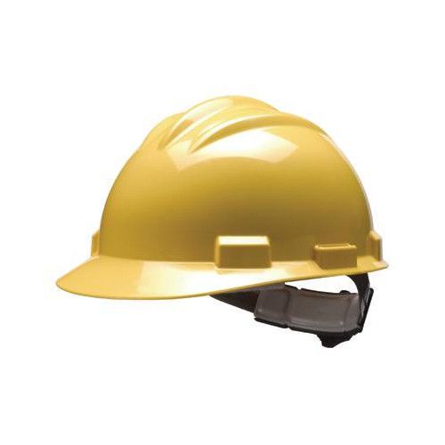 Series Yellow Safety Cap With 4 Point Ratchet Headgear And Cotton Browpad
