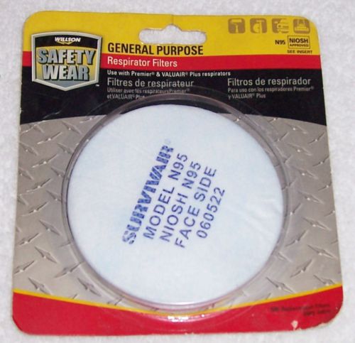 3 - 2 Packs of Safety Wear Respirator Filters ( 6 total ) Model N95 RWS - 54014