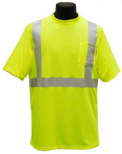 OCCUNOMIX Men&#039;s L FLORESCENT YELLOW/GREEN High Visibility Class 2 Medium T-Shirt