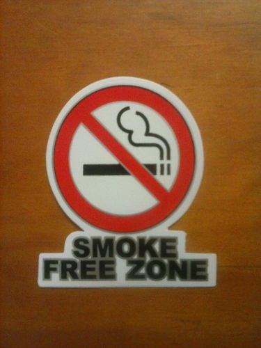 Smoke Free Zone - Window or Car Decal Sticker - Create a No Smoking Environment.