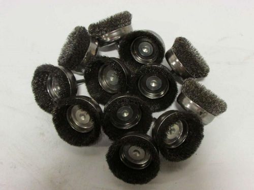 Lot of (12) osborn 10248 2.5 in cup brush 1/4 in shank w/.008 wire for sale