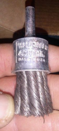 Osborn wire end brush. 20,000rpm made in usa. high quality. #30107, 1/4&#034; shaft for sale