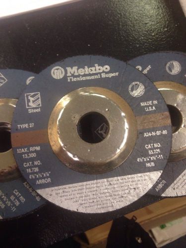 Metabo flexiamant super #27 4 1/2&#034;   grinding wheels  a24-n-bf-80 for sale