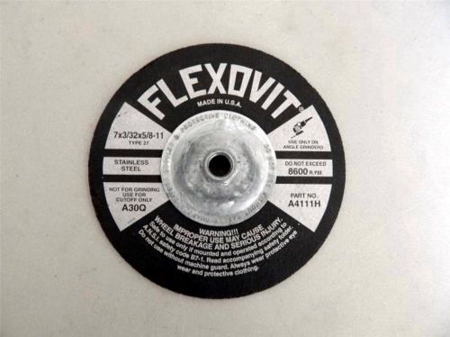 Flexovit  A4111H - 7X3/32X5/8-11 A30Q Depressed Center Cutoff Wheel, Type 27
