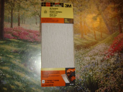 3M 4-1/2&#034; X 11&#034; Clip-On Course Finishing Sander Sheets 9011NA 4 pack