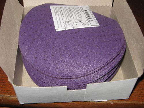 3M Purple Clean Sanding Hookit 6&#034; Discs-100 grit-Box of 50-pn 28135