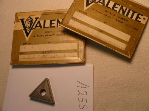 5 NEW VALENITE TNMG 543 C CARBIDE INSERTS. GRADE: VC7 {A255}