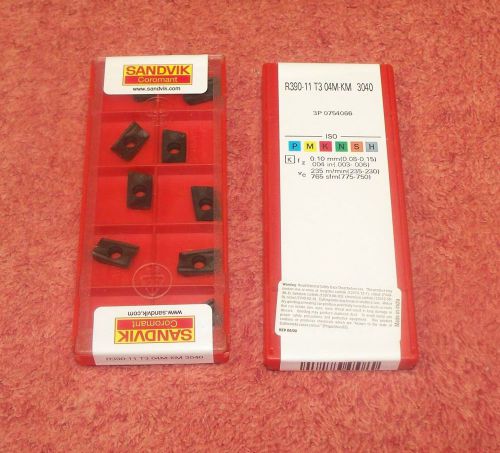 SANDVIK    CARBIDE INSERTS    R390 -11 T3  04M-KM    GRADE  3040   SEALED PACK