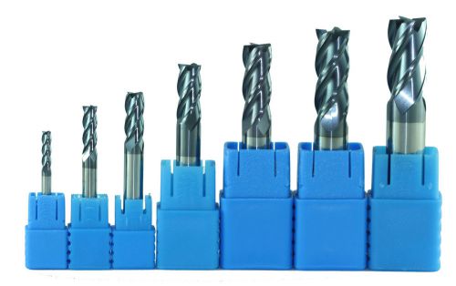 Carbide Endmill Lot | TiAin Coated | 4 flute Center Cutting CNC  1/8-1/2