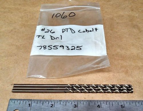 Three precision twist #26 cobalt taper length drill 052326 m52co (box 1060) for sale