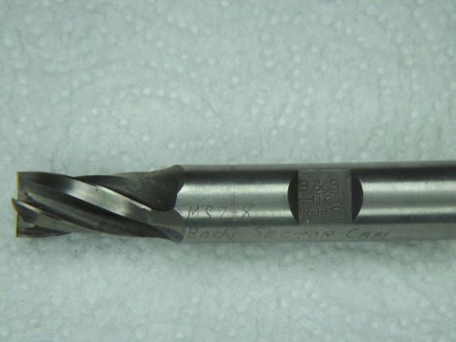 B&amp;S 1/2 R-HS END MILL 4 FLUTES MACHINING MACHINIST METAL WORKING 2-17