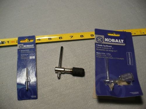 T Handle Tap Wrench and Drill Bit gently used for 1 repair KOBALT