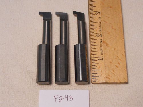 3 USED SOLID CARBIDE RETAINING RING. 1/2&#034; SH. MICRO 100 STYLE. RR {F243A}