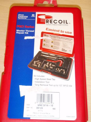Alcoa Recoil  33126 Master Helicoil Thread Repair Kit UNC 3/14-10 !53C!