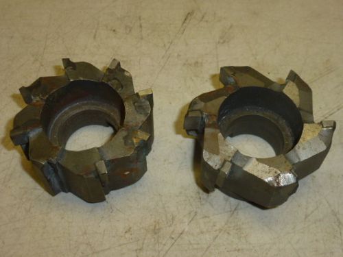 Lot of (2) shell face mills, 3&#034; diameter, carbide tipped for sale