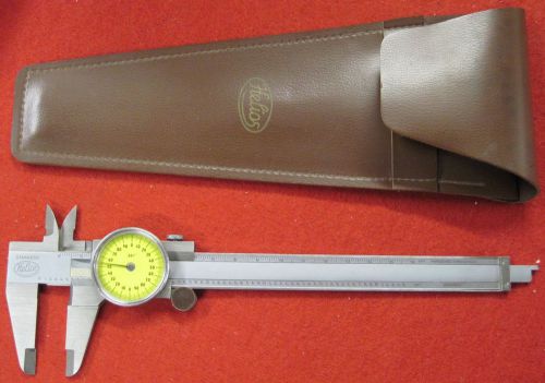 Helios stainless steel calipers 6” (152mm) w/leather case – made in germany for sale
