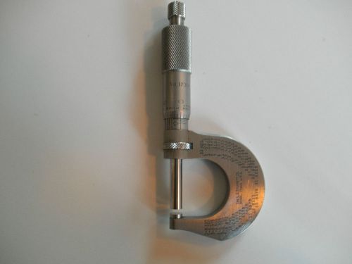 Used Starrett No. 1230 0-1&#034; Micrometer w/Ratchet Thimble