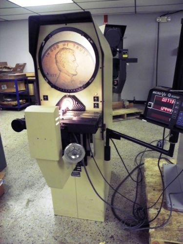 14&#034; microvu model h14 optical comparator with 10x lens, dro, surface for sale