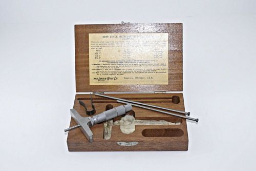 Vintage lufkin 513n micrometer depth gauge set.. original.. amazing condition for sale