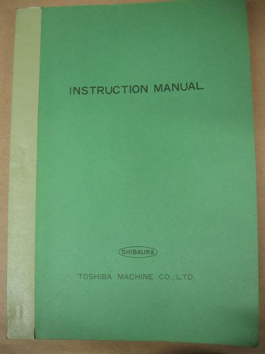 Toshiba Shibaura Vertical Boring and Turning Mill Manual