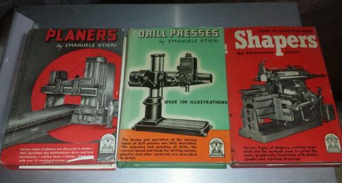 3-WWII 1943 MACHINISTS INSTRUCTION BOOKS STIERI DRILL PRESSES PLANERS SHAPERS