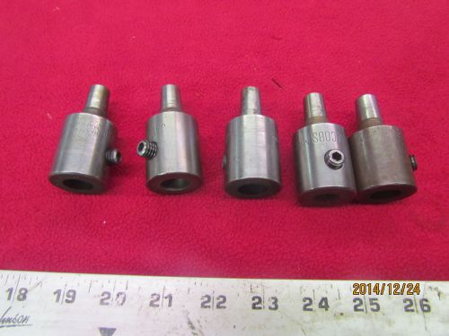 (5) Motor Shaft Adaptors 5/8&#034; Str. Shank to 2 Jacobs Taper   B-0293-2