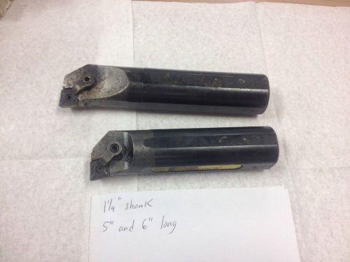 Two Boring Bar marked RCMLN With 1-1/4&#034; Shank, 5&#034; And 6&#034; Long