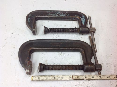 (2) Armstrong 106 &amp; 78-106  C-Clamp Short Spindle 2&#034; to  6&#034; Opening. USED TOOL