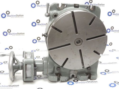 CLEAN! HORIZONTAL &amp; VERTICAL 10-3/4&#034; INDEXING ROTARY TABLE FOR MILLING MACHINE