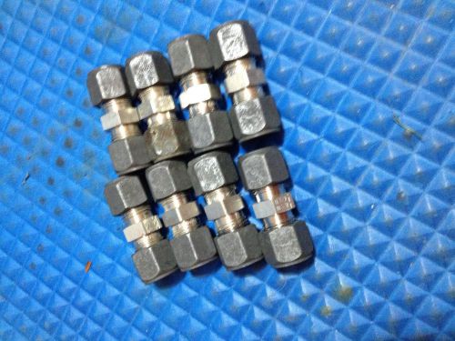Eight Parker 316 Stainless Steel Fittings