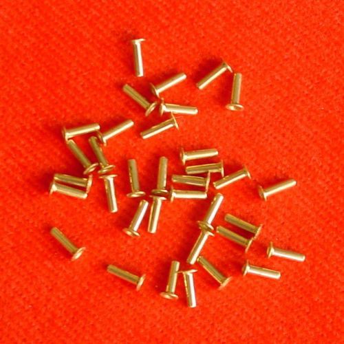 &gt; 100x Copper Alloy Brass Eyelet 1.5x6mm for Soldering Connection-Fe