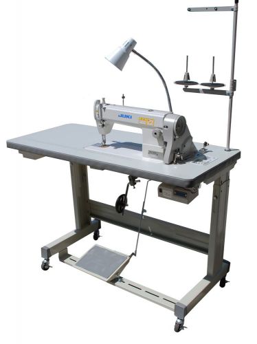 Juki DDL-5550N Industrial Sewing Machine with servo motor &amp; L Wheeled legs