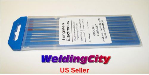 5 Thoriated (Red) &amp; 5 Lanthanated (Blue) 1/16x7 TIG Tungsten Rods (U.S. Seller)