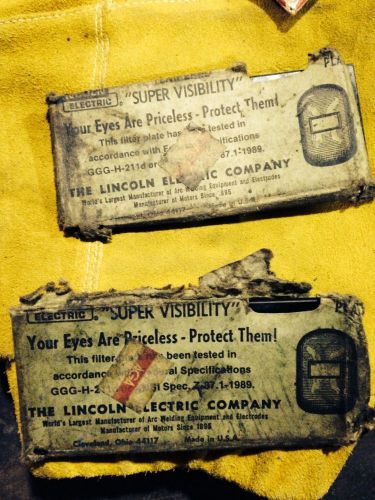 Vintage Lincoln Supervisibilty Two Welding Lenses No. 11 Plus More