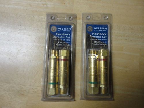 Western Enterprises Flashback Arrestor. 2 Sets FA-30 regulator style , welding