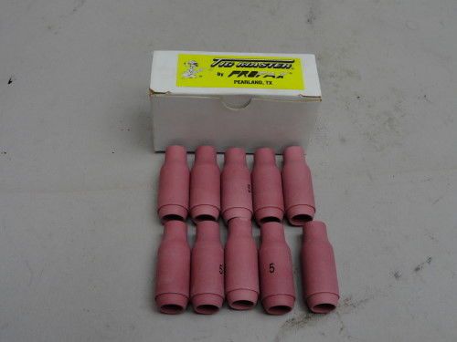 New profax 10n49 tig weld welding alumina cups 5/16&#034; i.d. size 5 lot of 10 for sale
