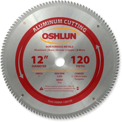 12 Tooth Saw Blade With 1 Arbor For Aluminum Non Ferrous Metals Sbnf-120120