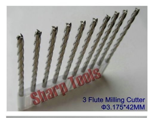 5pcs three flute CNC router bits endmill milling cutter 3.175mm 42mm
