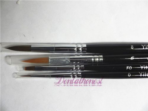 4pcs Dental Porcelain Ermine Brush Pen Set Dental Lab Equipment