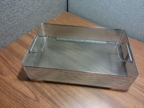 NEW Stainless Steel Sterilizer Basket With Handles 16-1/2&#034; X 10-1/2&#034; X 4&#034;